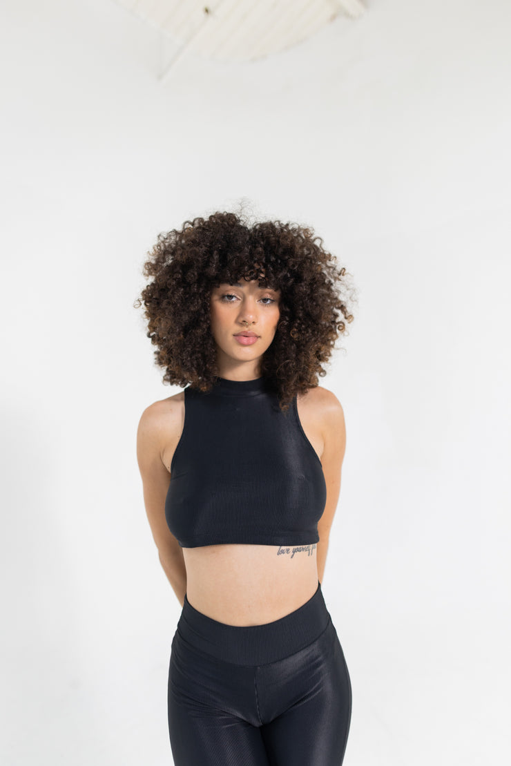 Varsity Club RIbbed Crop Top